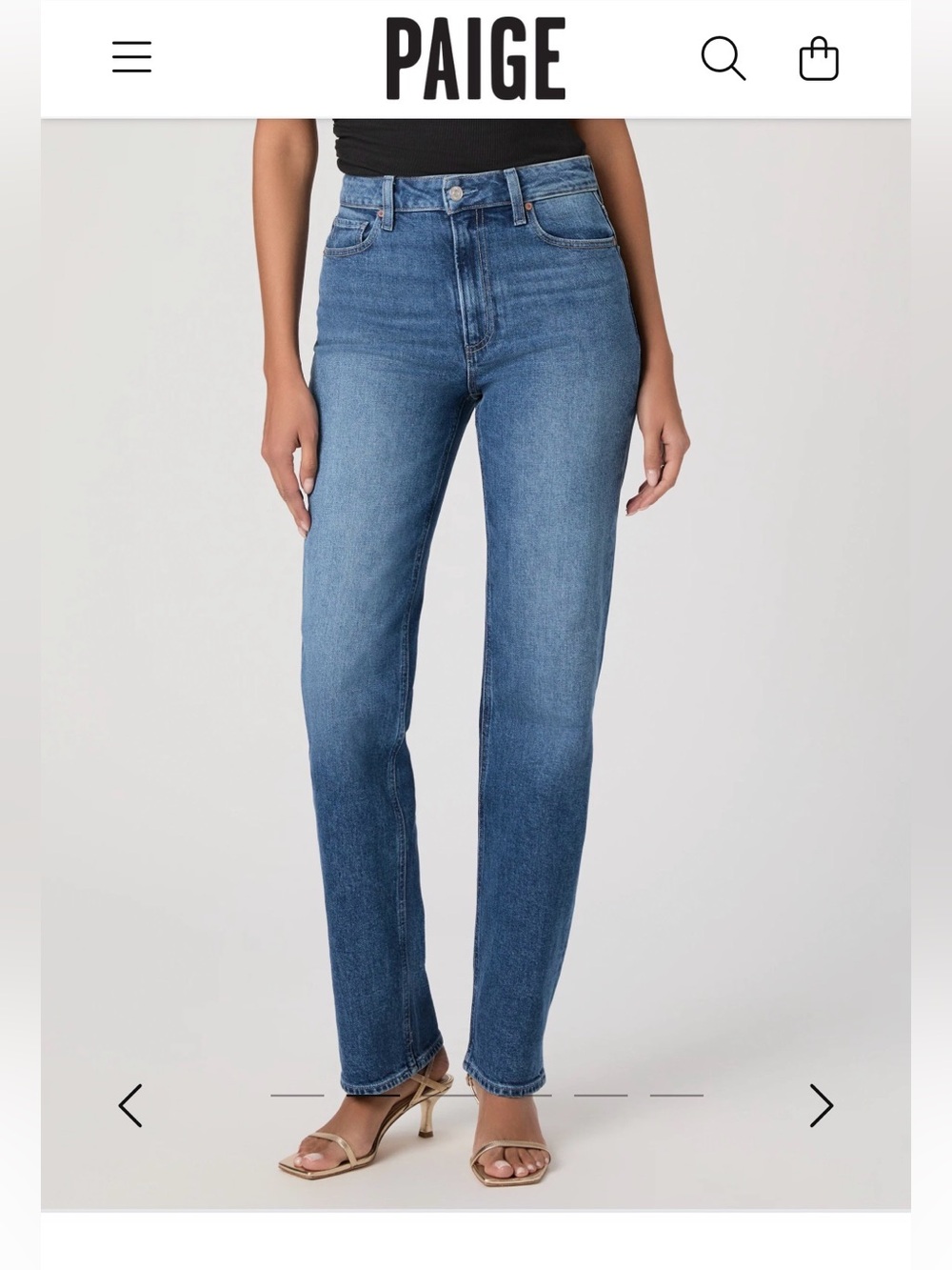 PAIGE Stevie High Rise Straight Jeans - Picture 2 of 7